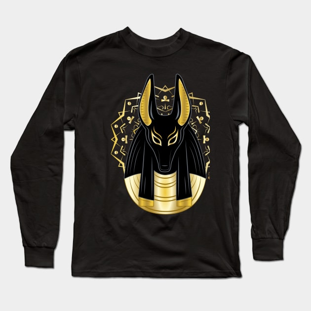 Anubis Long Sleeve T-Shirt by HagalArt